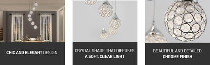 Artika Honeymoon Pendant LED Fixture Ceiling Light w/ 7 LED Pendants Adjustable