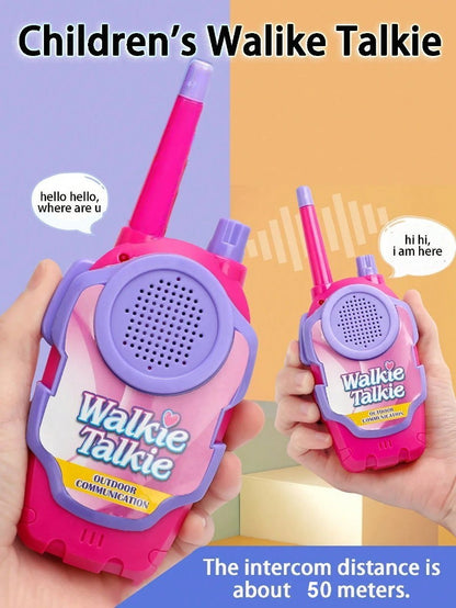 2-Pack Kid's Walkie Talkie Toys 2 Way Radio Interactive Educational Toy For 3+