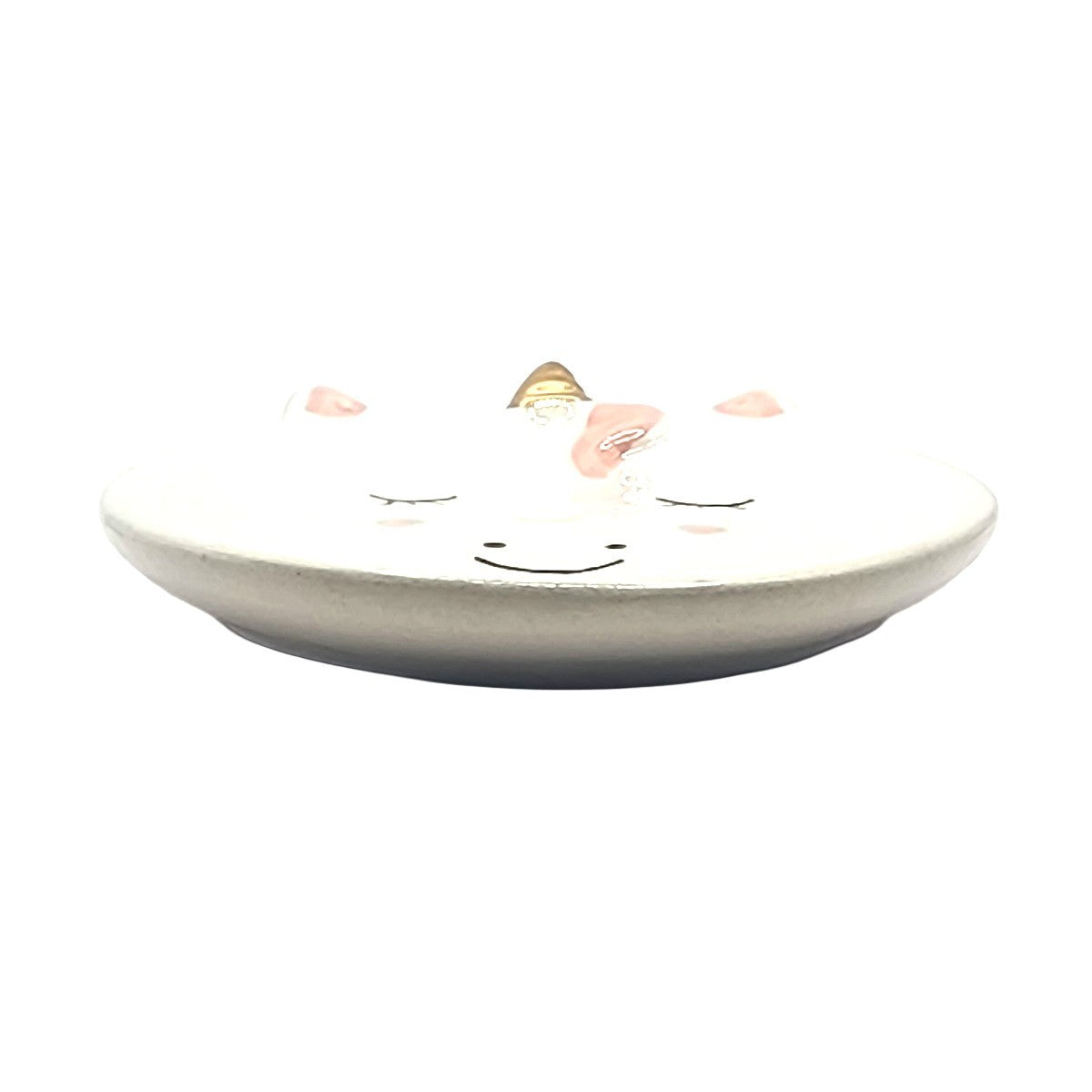 Small White Unicorn Trinket Dish Ceramic Ring Jewellery Holder Kids Food Dish 4"