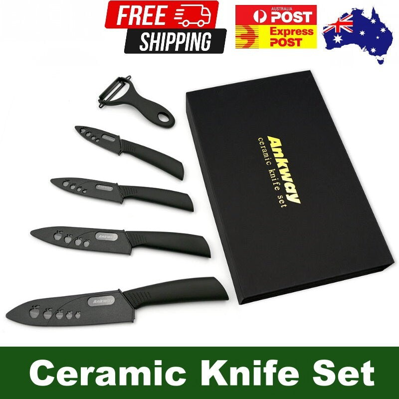 Ankway Ceramic Knife Set of 5 - Professional Chefs Knives Set for Cooking