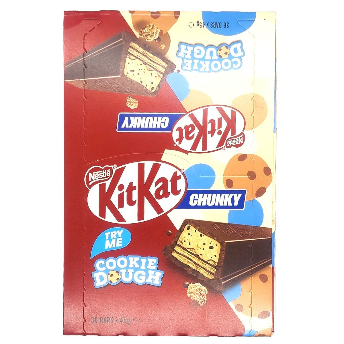 KitKat Chunky Cookie Dough Crisp Wafer Chocolate Bars Kids Break Snack 36 x 45g