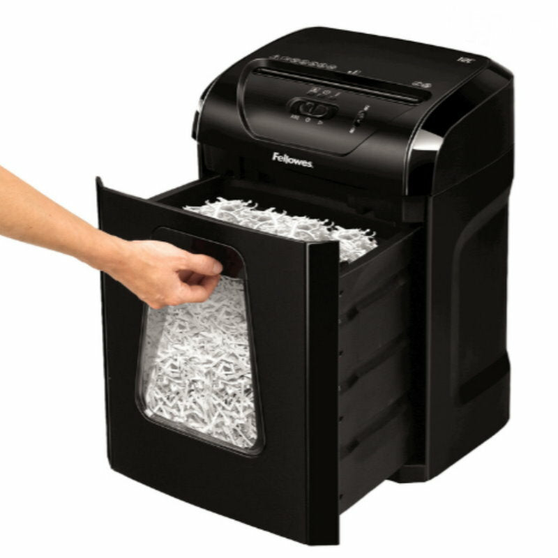Fellowes Powershred 12C Commericial Cross-Cut Paper Shredder 19L 2mpm SafetyLock
