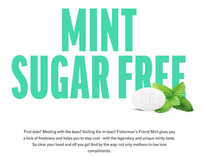 12 x 25g Fisherman's Friend Peppermint Flavour Freshmint Vegan Halal Kosher Mint
