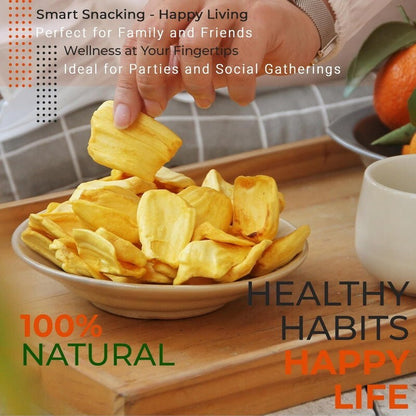 Nature's Delight Dried Jackfruit Chips 350g -Crunchy Healthy Snacks, Gluten Free