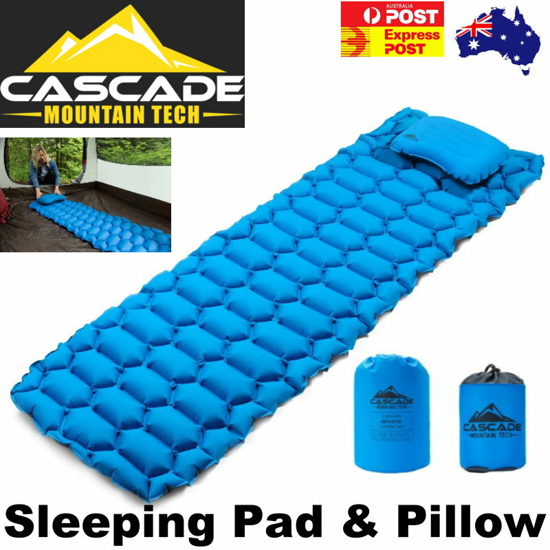 Cascade Mountain Tech Insulated Sleeping Pad Pillow Lightweight Inflatable Camp