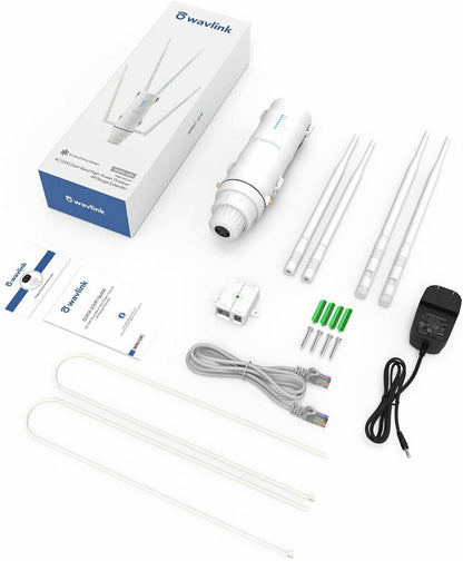 Wavlink HD4 AC1200 Dual-band High Power Outdoor Wireless AP/Range Extender PoE