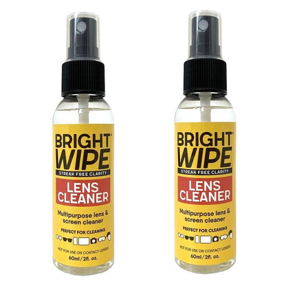 2 x 60ml BrightWipe Eye Glasses Sunglasses Lens Cleaner Spray Bottle Streak Free