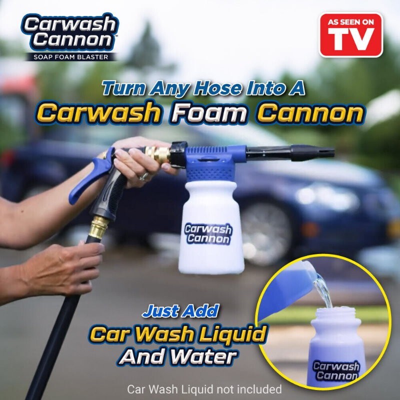 Carwash Cannon Car Wash Soap Foam Blaster Water Spray Gun With 5 Spray Settings