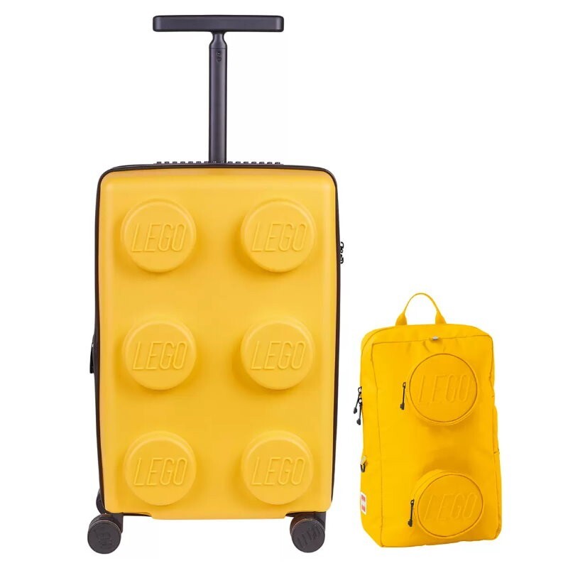 LEGO Signature Brick 2x3 Trolley Expandable Luggage Carry On & 1x2 Backpack Set
