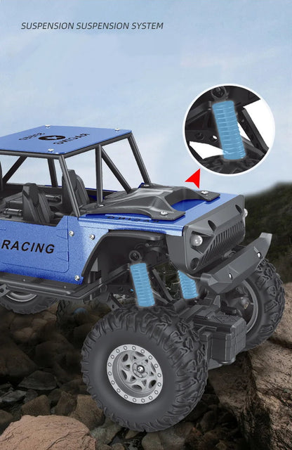 MGRC RTR 1/18 Scale 2.4G RWD RC Off-Road Car 2WD High Speed w/ LED Lights, Alloy
