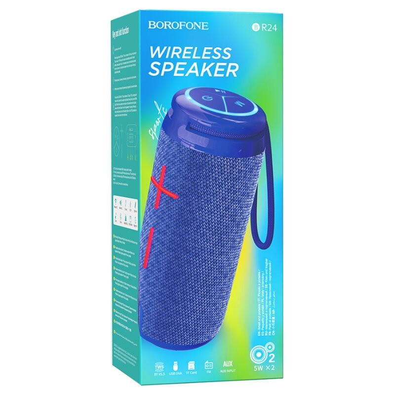 Borofone BR24 Fashion Sports Portable Bluetooth Speaker 2x5W, TWS/FM/USB/TF/AUX