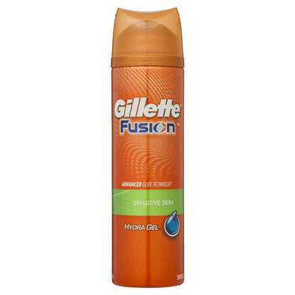 3 x 195g Gillette Fusion Mens Sensitive Shaving Shave Gel Skin Care Aloe Vitamin