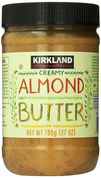 Creamy Smooth Roasted Almond Butter Pantry Spreadable Classic Bread Snack 765g