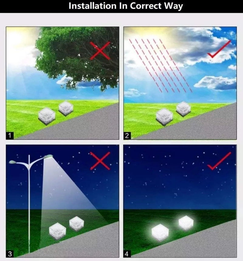 Dais 6-Pack Outdoor Waterproof Solar Brick Light Ice Cube for Garden, Pathway