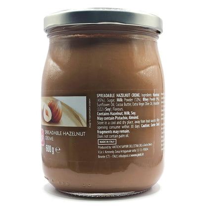 Pisti Premium Italian Hazelnut Creme Bread Spreadable Gourmet Cream Paste 600g