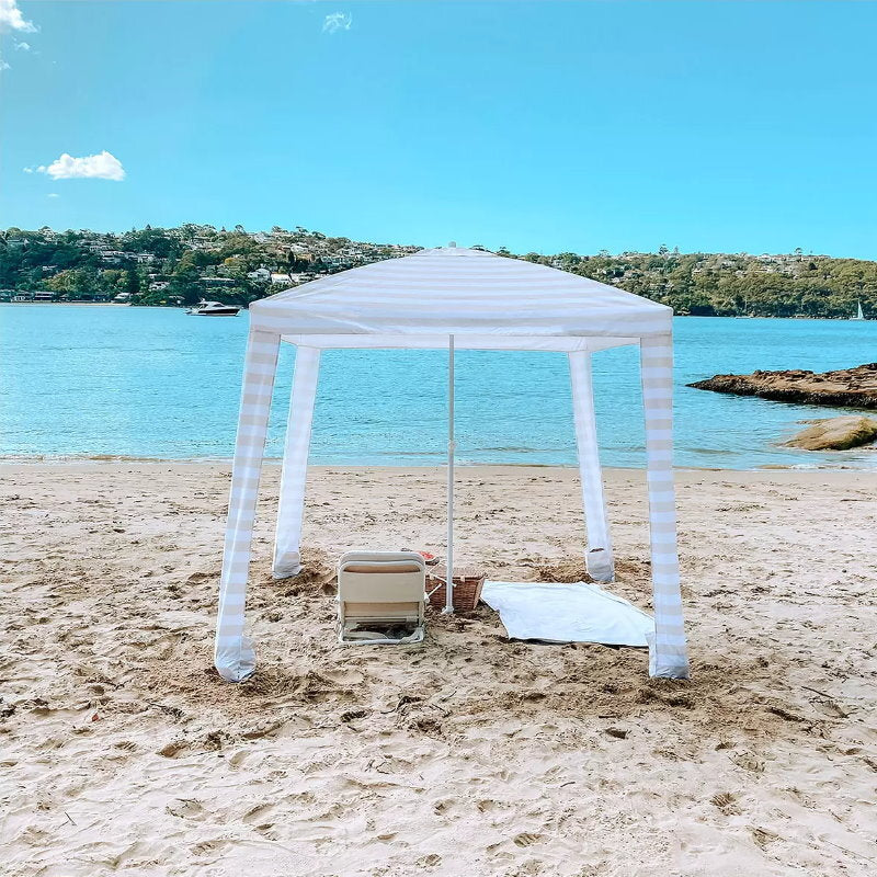 Coconut Grove Family Beach Cabana Canopy Umbrella Sun-Shade Shelter w/ Carry Bag