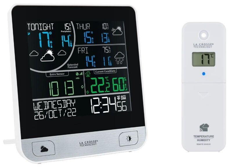 La Crosse Smart Wi-Fi Colour Weather Forecast Station Android iPhone App Monitor