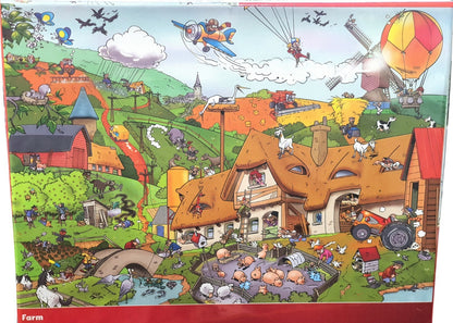 1000 Piece Jigsaw Puzzle 68cm x 48cm Wacky World Different Design Village Farm