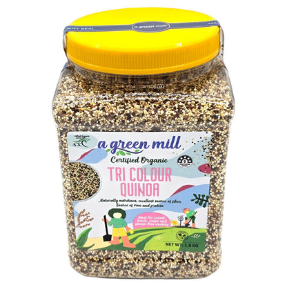 Organic Tri Colour Quinoa 1.8Kg Grain Meal Super Food Kosher Vegan Gluten Free