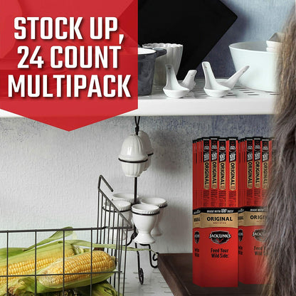Jack Link's Original Beef Jerky Stick 24x12g High Protein Smoked Meat Snack 288g