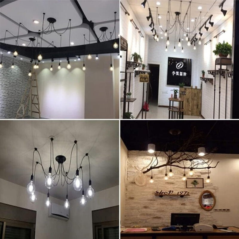 Hudson Living Industrial Studio 6-Light Spider Pendant Light Chandelier