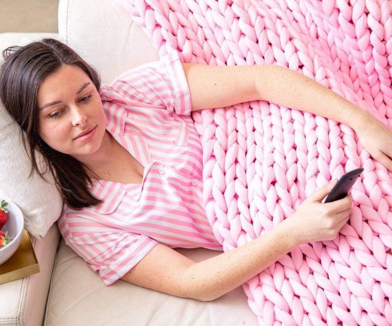 Onkaparinga Revita Sleep Hand-Knitted Weighted Blanket 6kg - Relax, Sleep Deeper