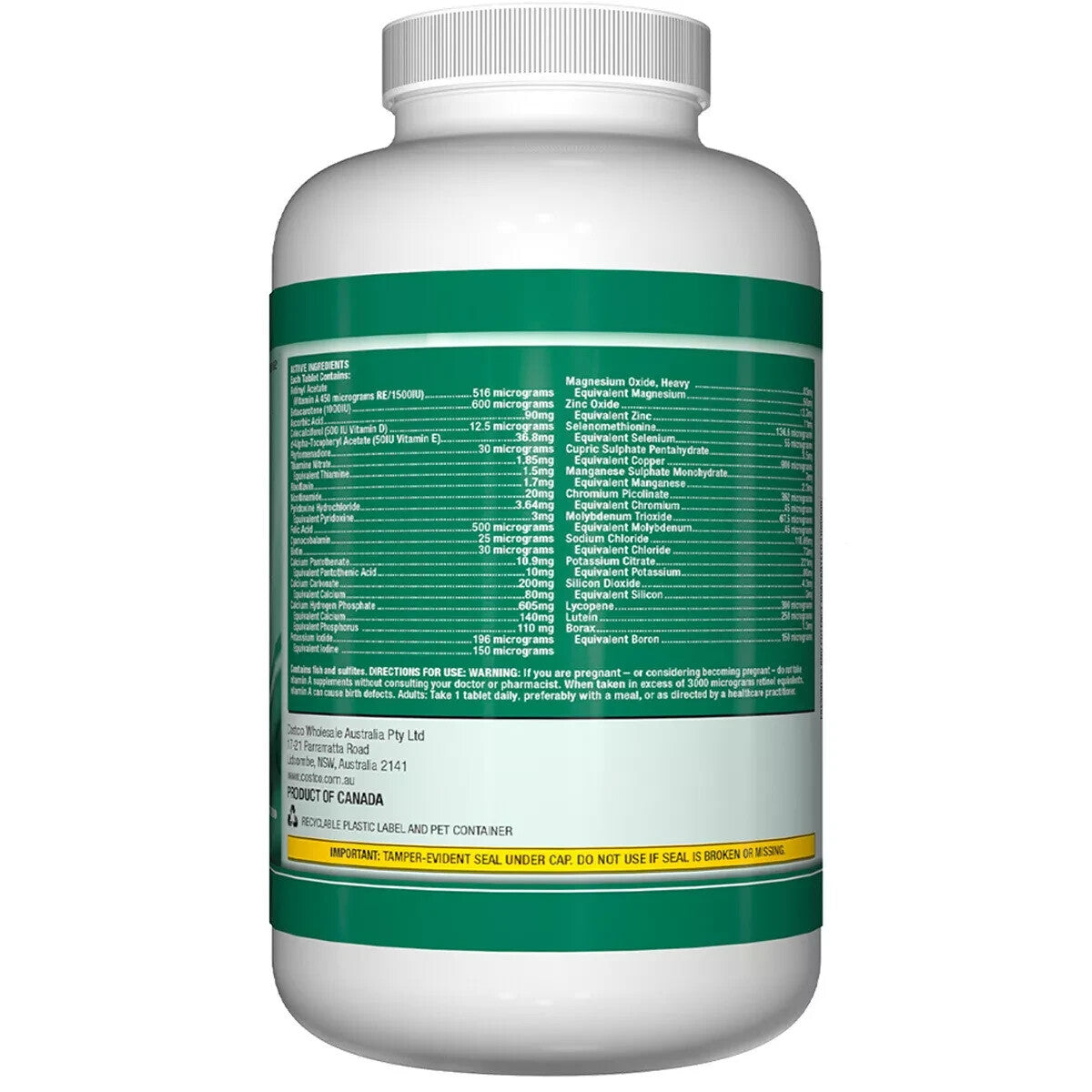 Specially Formulated Mature Multi Vitamin Calcium for Strong Bones Teeth 250 50+
