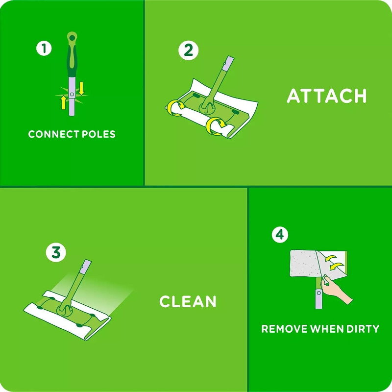 Swiffer Sweeper Heavy Duty Dry Floor Cleaner Cloths Unscented 3D Fibers