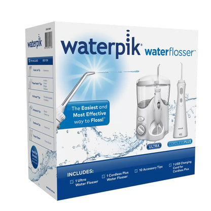 Waterpik Ultra & Cordless Plus Water Dental Flosser 10xAccessory Tips USB Charge