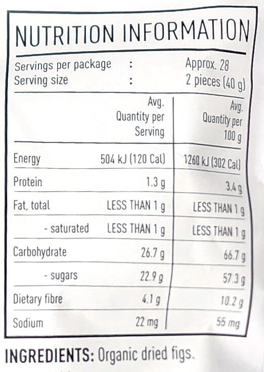 Organic Sun Dried Smyrna Figs Kosher Vegan Healthy Fruit Snack Gluten Free 1.1Kg