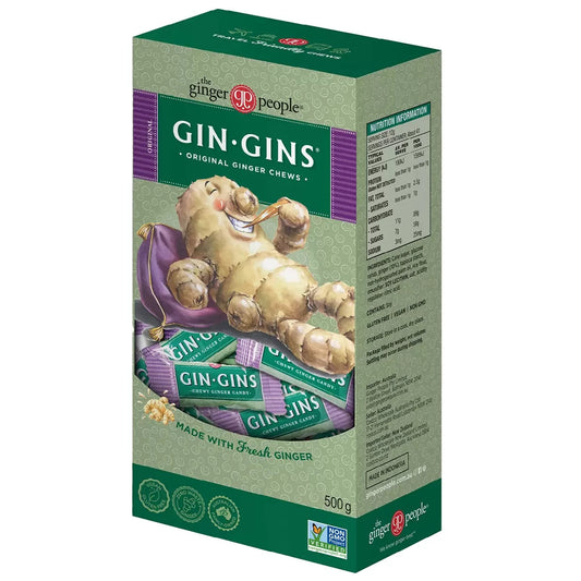 Original Ginger Chew Natural For Nausea Digestion Vegan Gluten Free Non GMO 500g