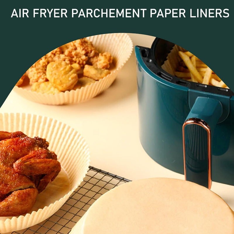 DATS Applaud Air Fryer Disposable Paper Liners Round, Oil & Water Proof, Baking