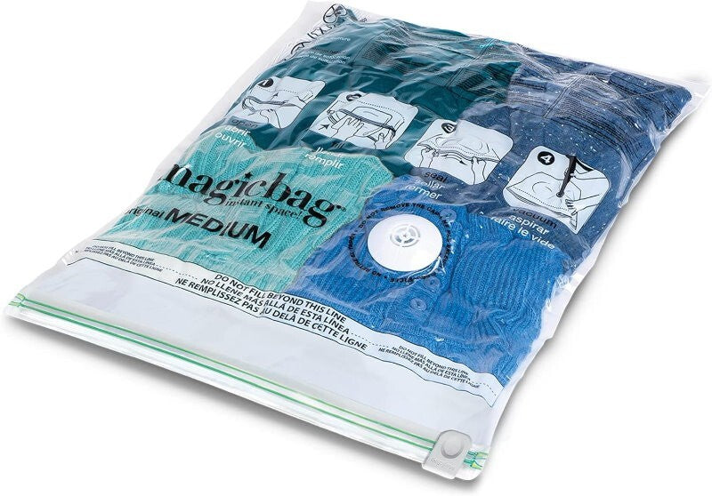 MagicBag 15-Pack Vacuum Compression Combo Set Storage Bags Reusable Waterproof