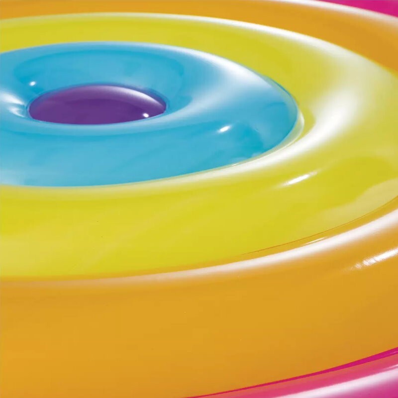 Intex Rainbow Fiesta Island Pool Float 201 x 24cm XL Inflatable Water Lounge