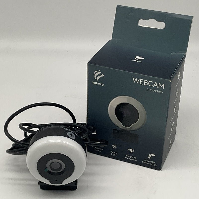 Sphere 2MP Full HD 1080P Streaming Webcam w/ Integrated Microphone, Ring Light