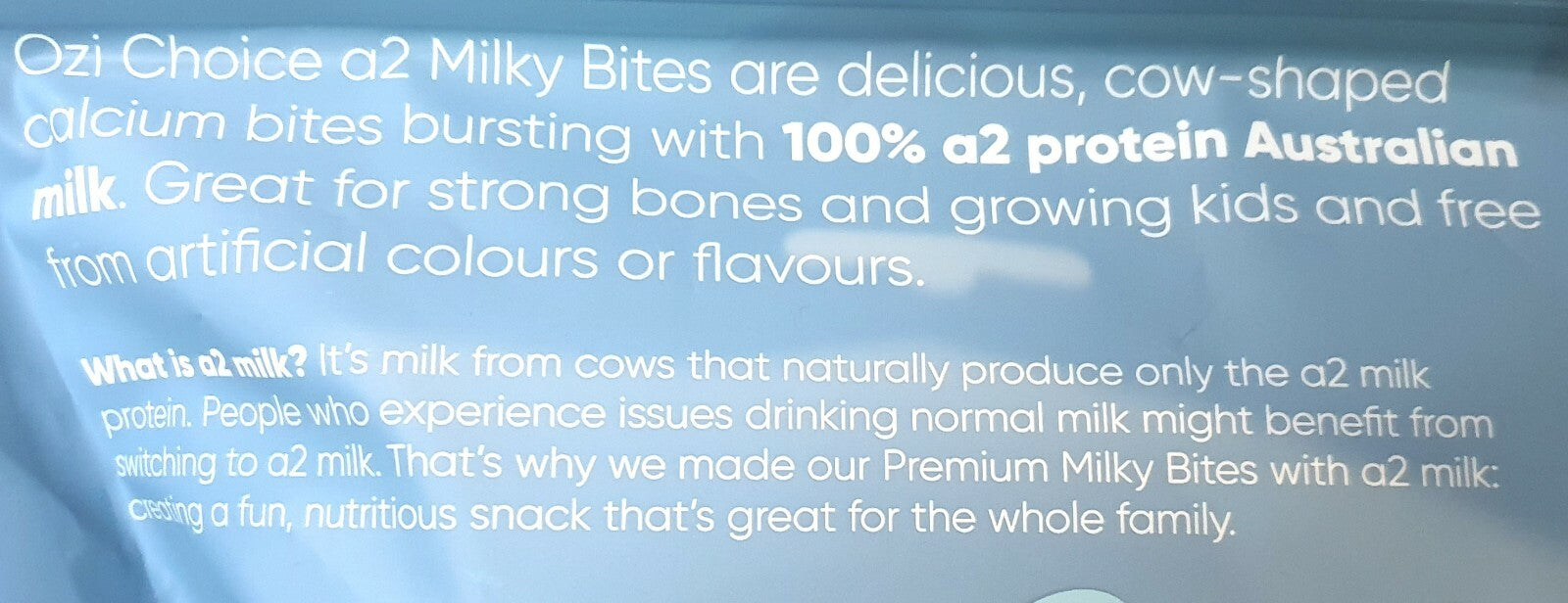 Ozi Choice A2 Calcium Milky Bites Mini Bags Kids Nutritious Vanilla Snack 300g