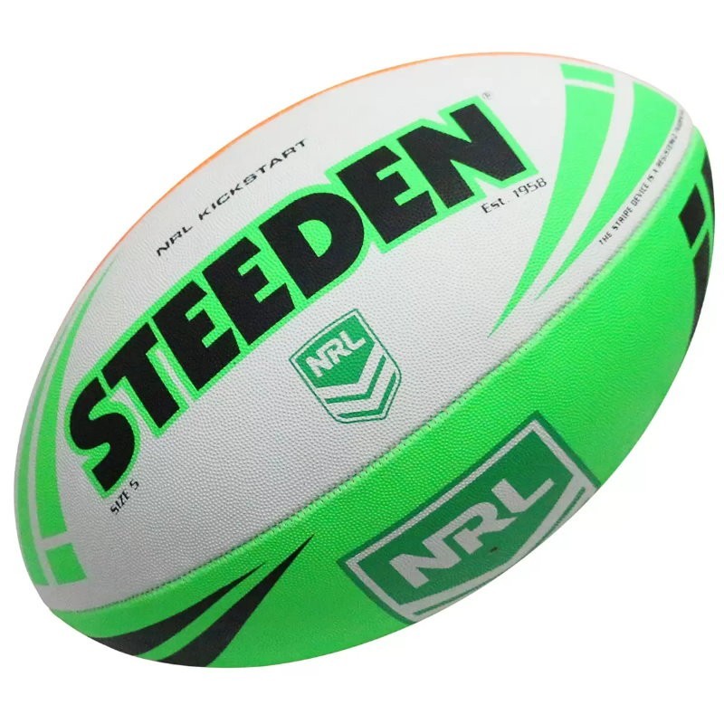Steeden NRL Starter Pack Rugby League Football Size 5 with Pump, Kicking Tee