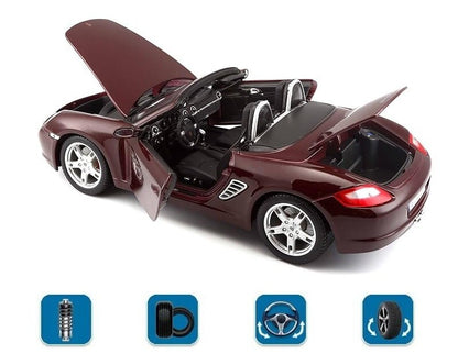 Maisto 1:18 Scale Special Edition Porsche Boxster S Die Cast Car Set Maroon