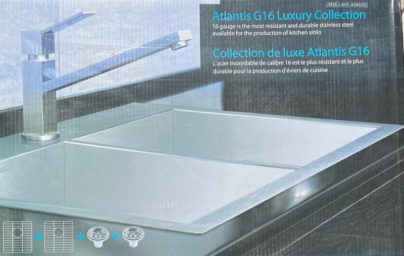 Atlantis G16 Luxury Collection Twin Bowls Stainless Kitchen Sink