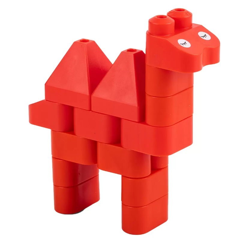 Poly M 128-Piece Building Block Set - Soft, Safe & Flexible Toy for 18m+ by Hape