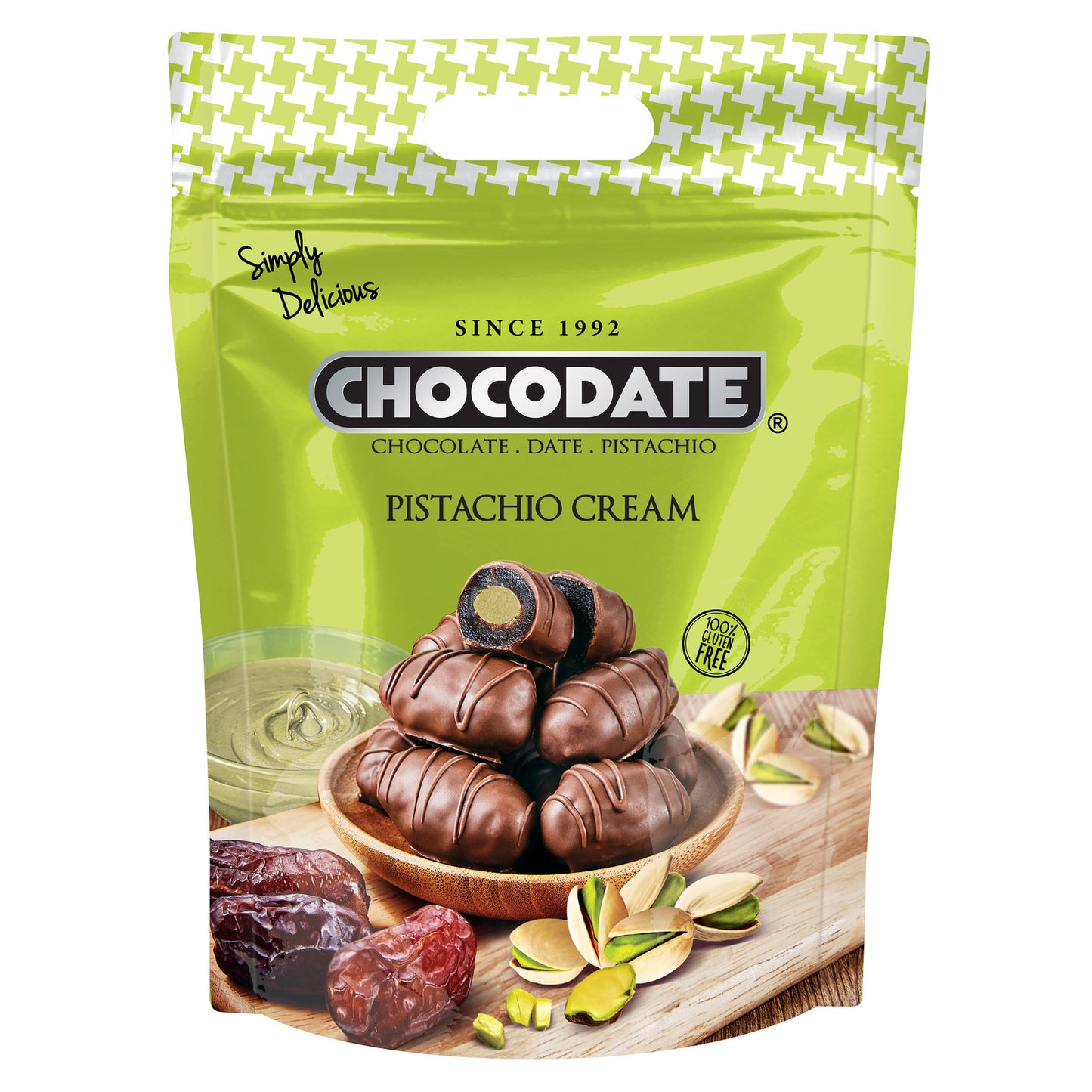 Dubai Chocodate Chocolate Date Pistachio Cream Dates 525g Individual Wrapped