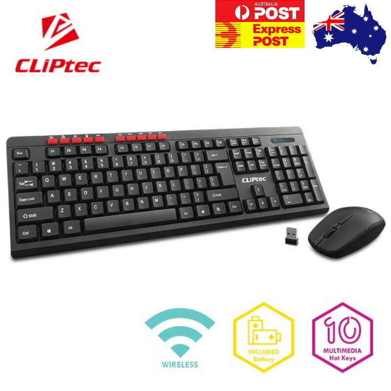 CLiPtec RZK339 ESSENTIAL AIR Wireless Multimedia Keyboard and Mouse Combo Set