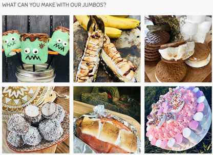 Jumbo Roasters Marshmallows Perfect for Smores Hot Cocoa Campfire Snack 800g