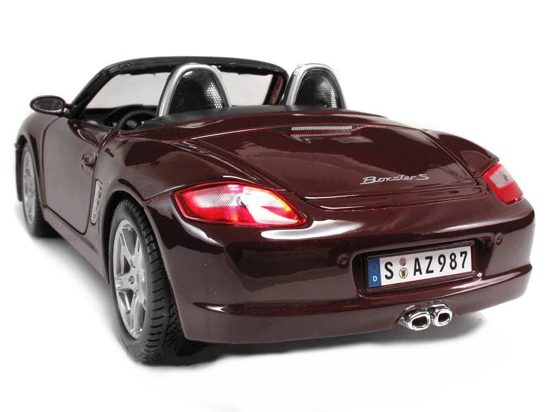 Maisto 1:18 Scale Special Edition Porsche Boxster S Die Cast Car Set Maroon