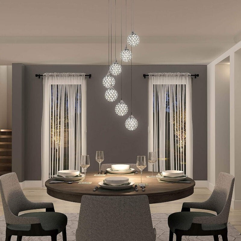 Artika Honeymoon Pendant LED Fixture Ceiling Light w/ 7 LED Pendants Adjustable