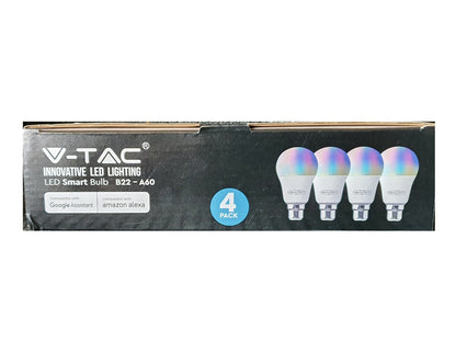 4 x RGB LED Smart App Light Bulb Lighting Dimmable Wifi Google Alexa E27 B22 10w