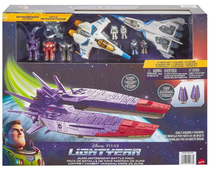 Disney Pixar Lightyear Hyperspeed Series Zurg Mothership Special Battle Pack Set