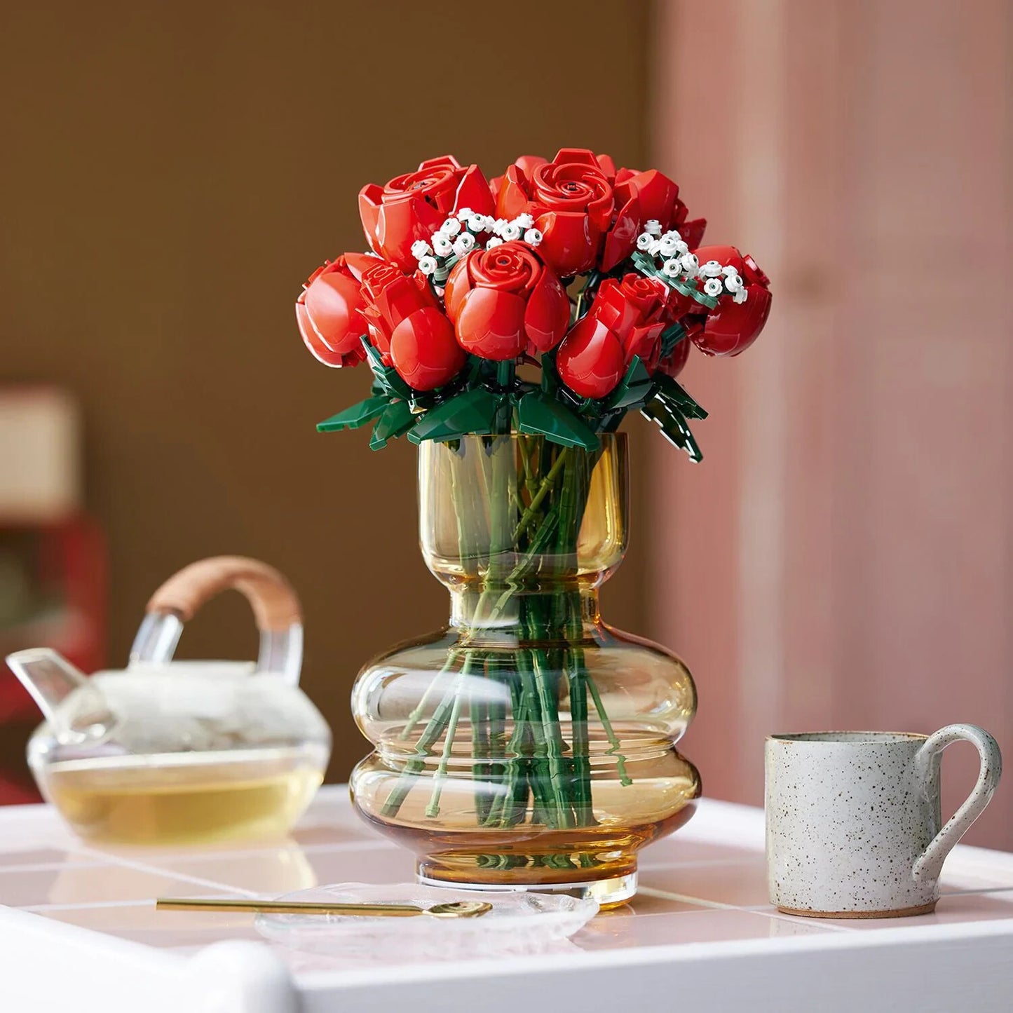 Lego 10328 Bouquet of Red Roses Icons Botanical Collection Flowers Set 822pcs
