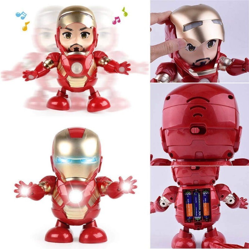 Iron Man Tony Stark Superhero Dancing Hero Action Figure Music and Light Toys