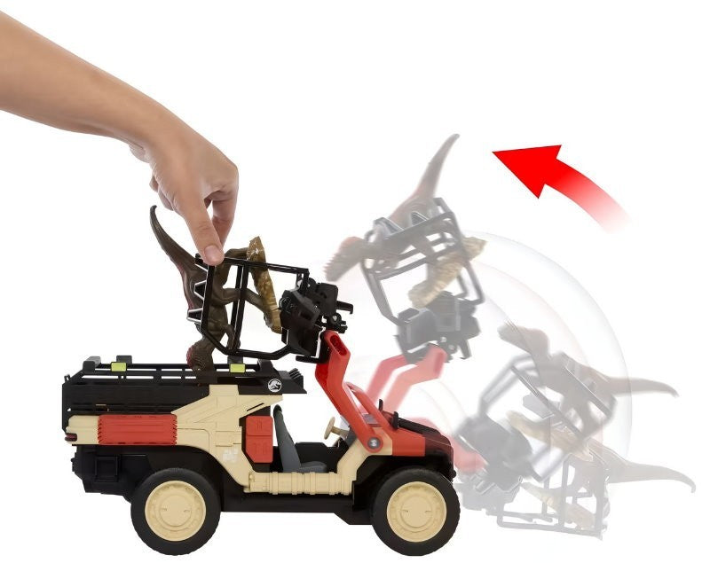 Matchbox RC Jurassic World Dino Catcher RC, Remote-Control Truck with Dinosaur